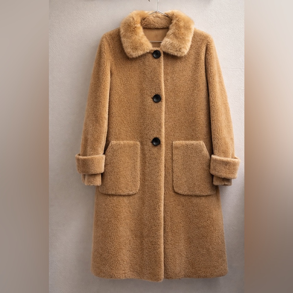 Classic Teddy Coat in Camel